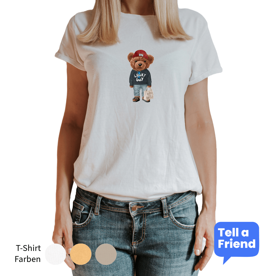 Basic Style Bear T-Shirt - Stanley/Stella Creator 2.0 - T-Shirt - Tell a Friend - 