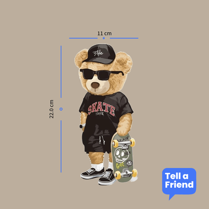 Skate King Bear T-Shirt - Stanley/Stella Creator 2.0 - T-Shirt - Tell a Friend - 