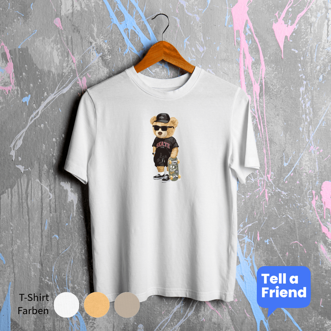 Skate King Bear T-Shirt - Stanley/Stella Creator 2.0 - T-Shirt - Tell a Friend - 