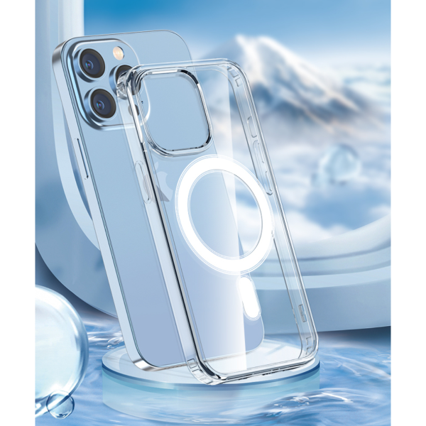 Tell a Friend - Apple iPhone 15 transparente magnetische Hülle in edlem Design