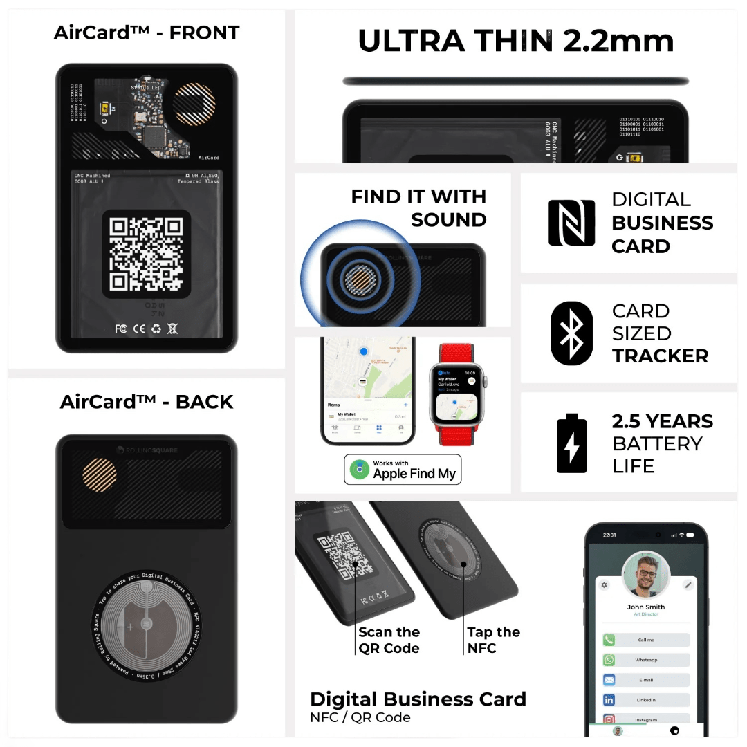 Rolling Square AirCard (Apple Find My Netzwerk) - GPS Tracker - Tell a Friend - 7640170469882