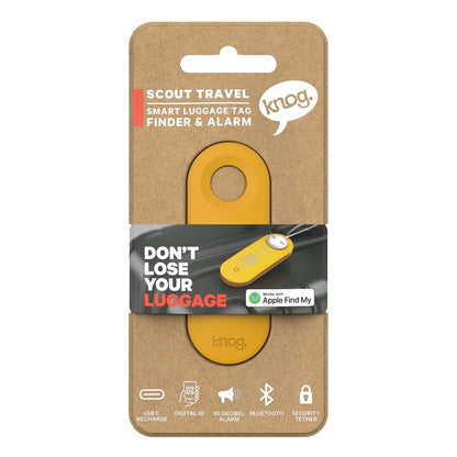 Knog Scout Travel - Gepäck Tag, Finder & Alarm mit Apple "Find My" Netzwerk - Gepäckanhänger - Tell a Friend - 9328389032049