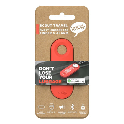 Knog Scout Travel - Gepäck Tag, Finder & Alarm mit Apple "Find My" Netzwerk - Gepäckanhänger - Tell a Friend - 9328389032025